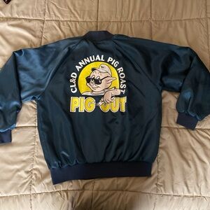 Blue Pig Roast Graphic Jacket